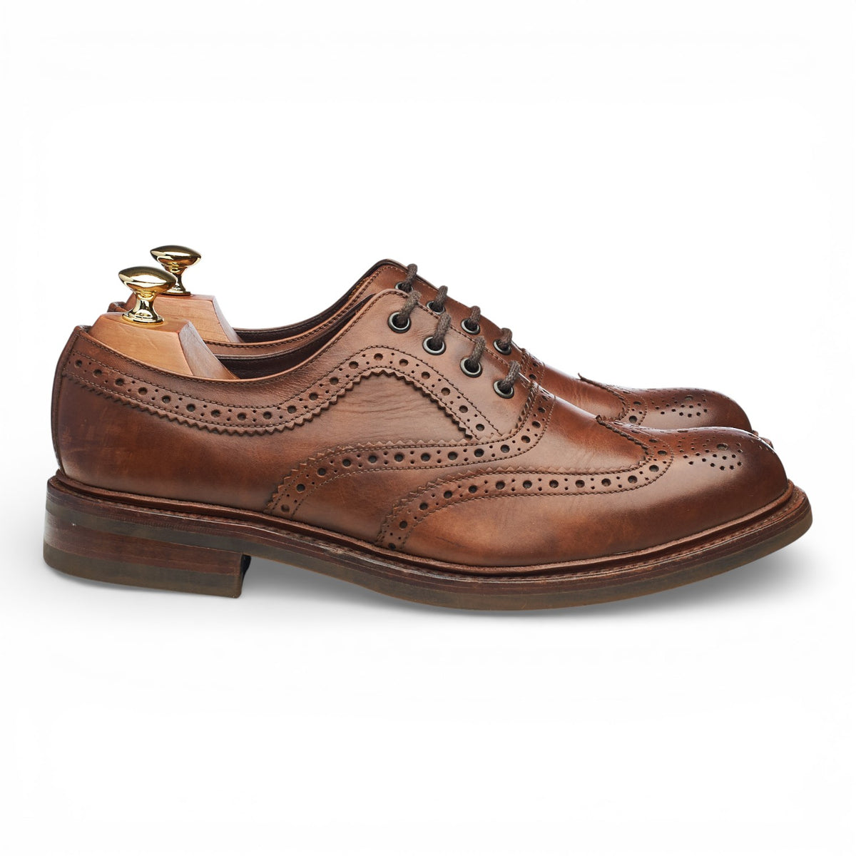 1880 'Edward' Brown Leather Oxford Brogues UK 9 G