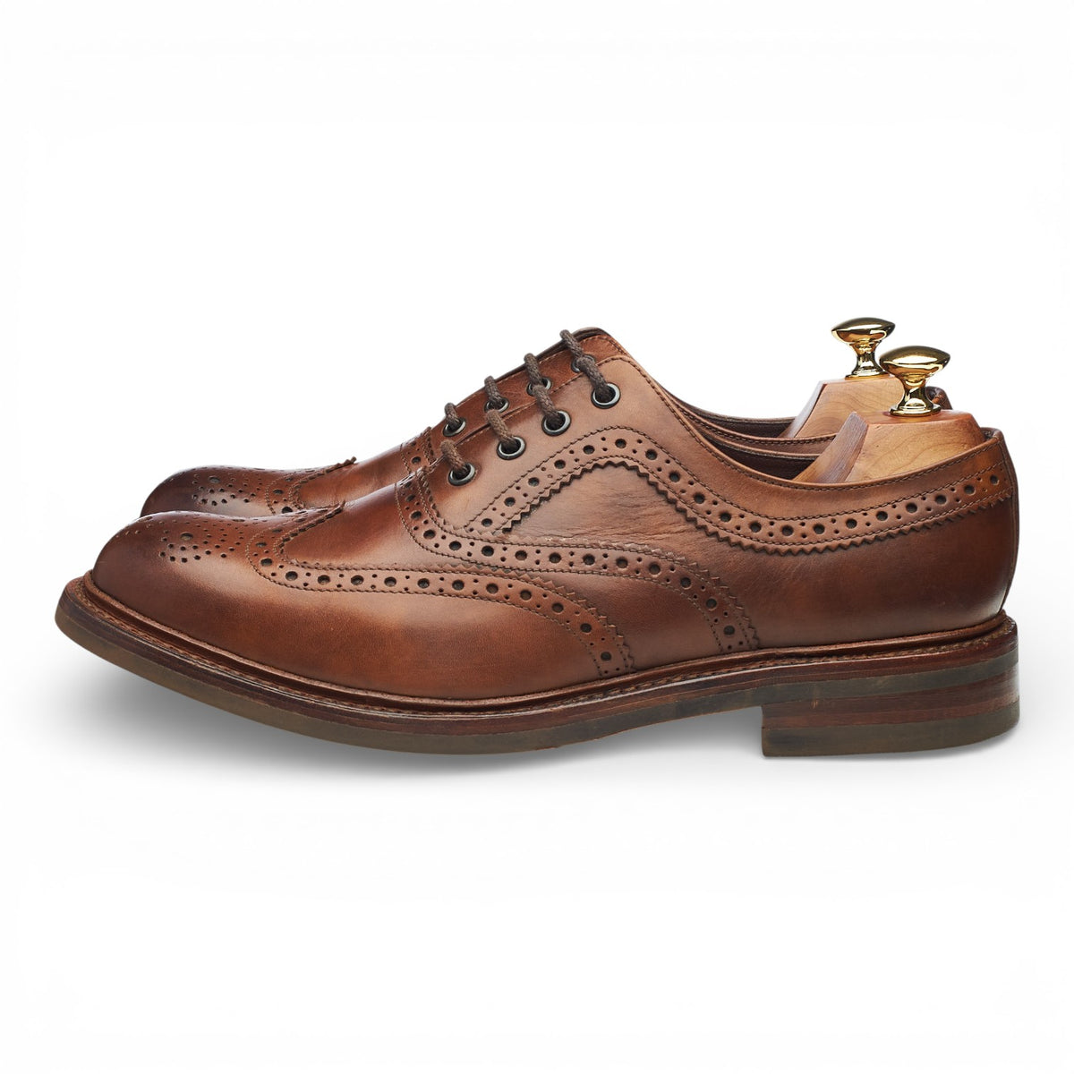 1880 'Edward' Brown Leather Oxford Brogues UK 9 G
