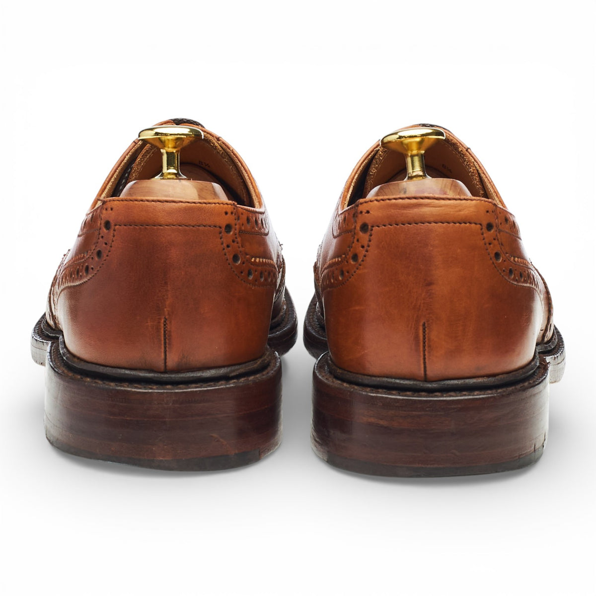 1880 'Chester' Tan Brown Leather Derby Brogues UK 8.5 F