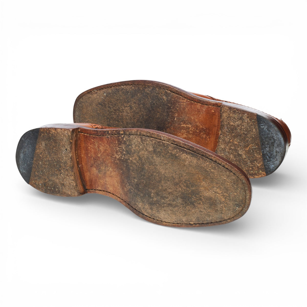 1880 'Chester' Tan Brown Leather Derby Brogues UK 8.5 F