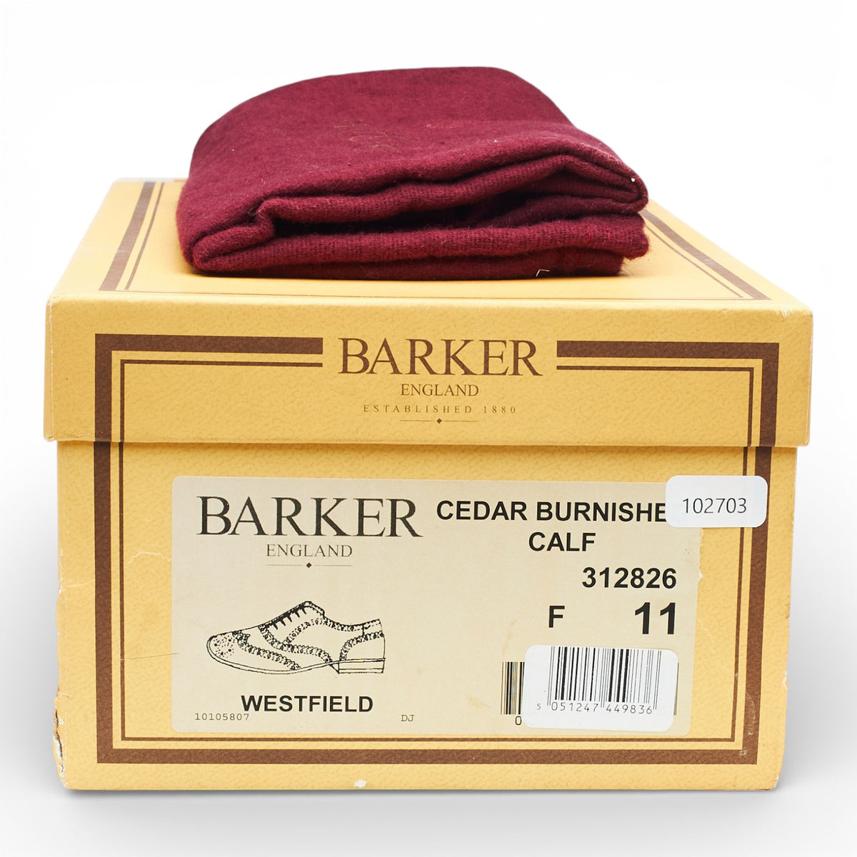 'Grassington' Tan Brown Grain Leather Derby Brogues UK 11 F