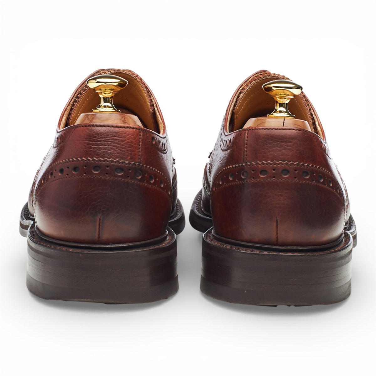 'Grassington' Brown Grain Leather Derby Brogues UK 11 F