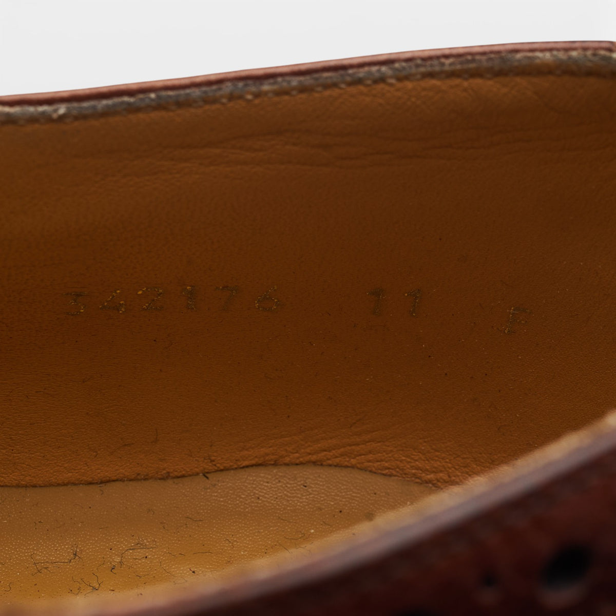 'Grassington' Brown Grain Leather Derby Brogues UK 11 F