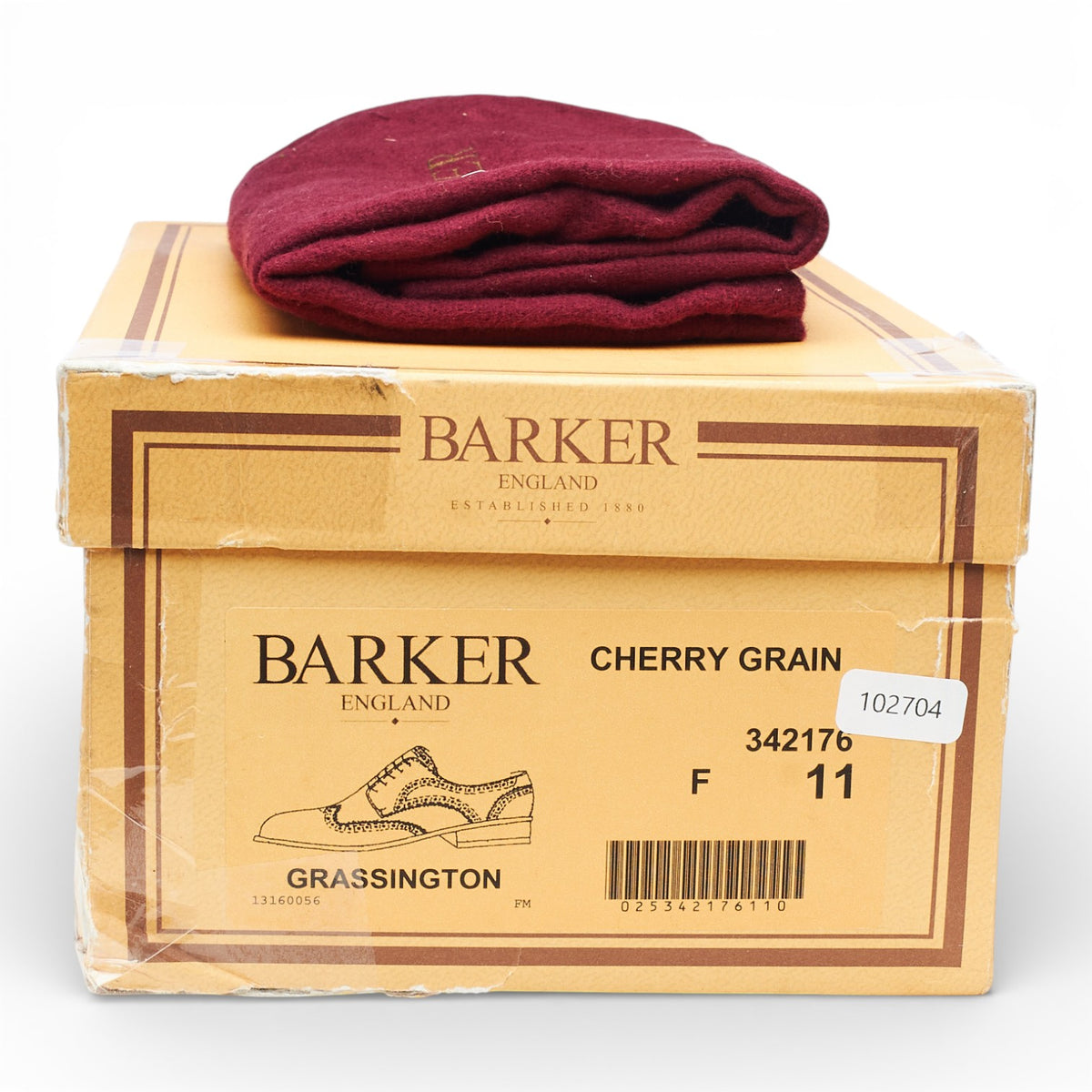 'Grassington' Brown Grain Leather Derby Brogues UK 11 F