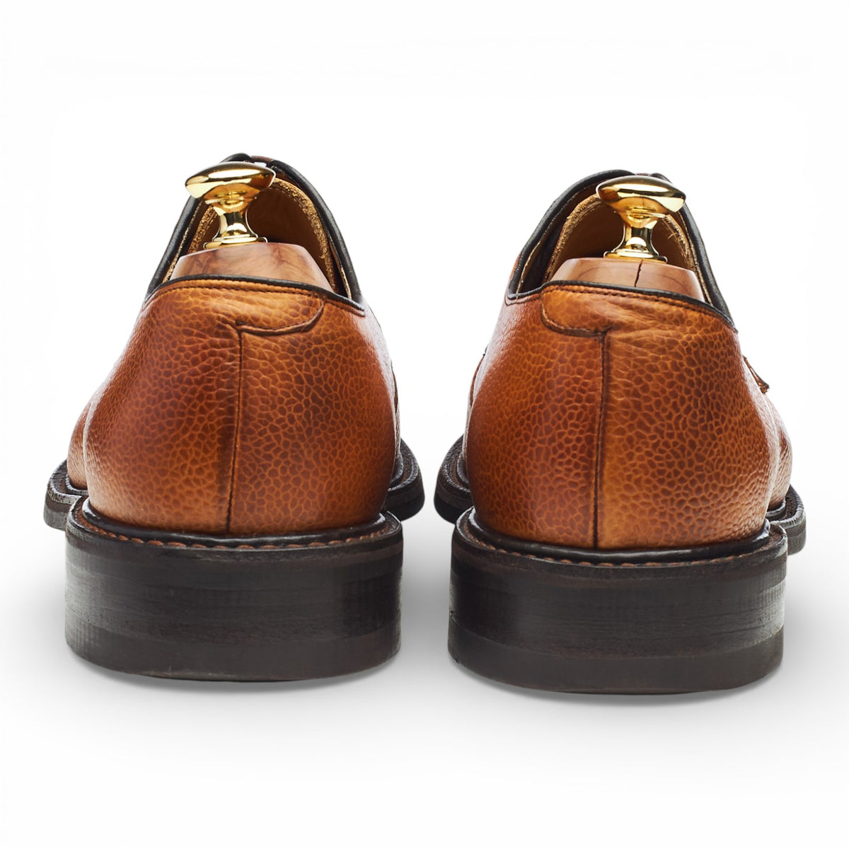 'Nairn' Tan Brown Grain Leather Derby UK 11 F