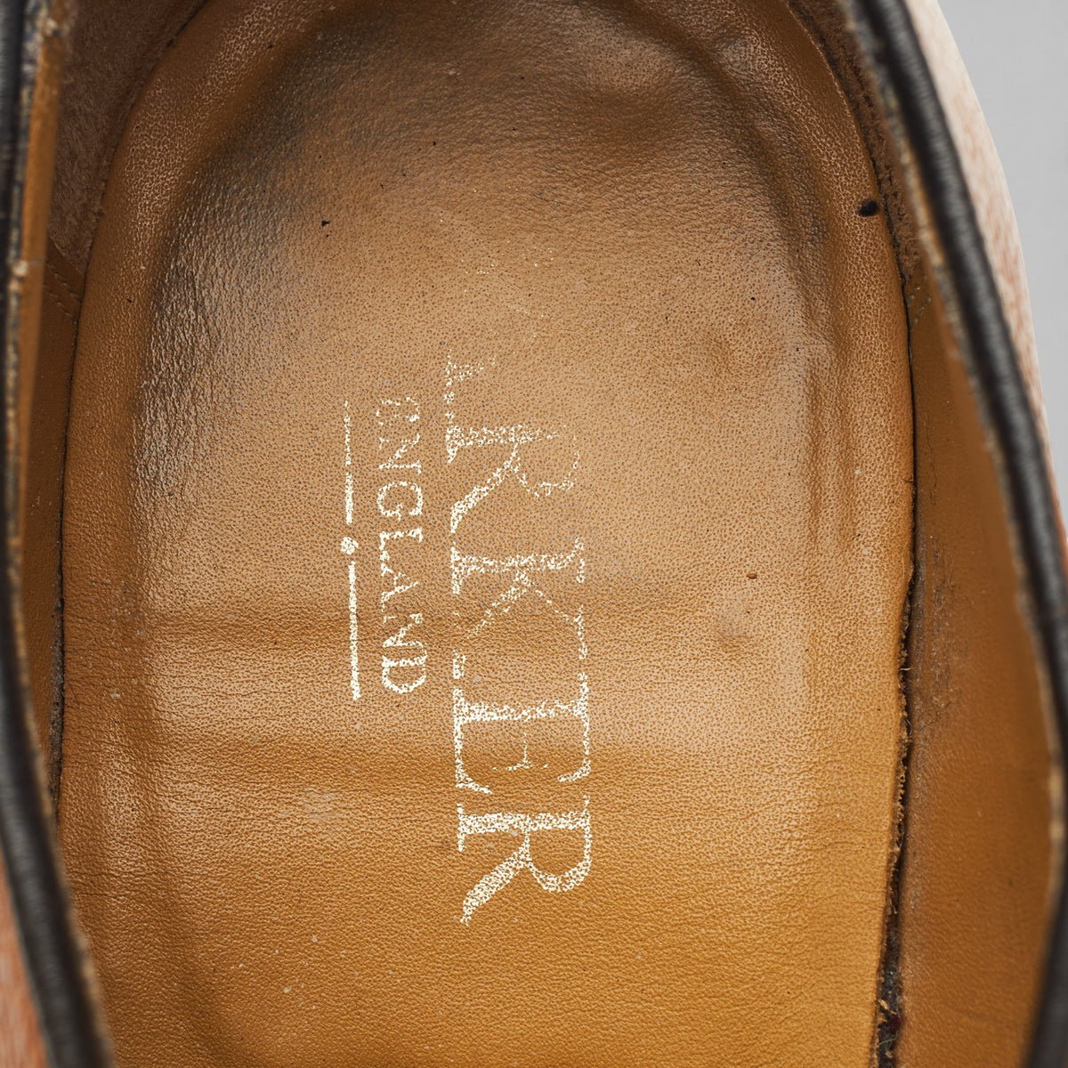 'Nairn' Tan Brown Grain Leather Derby UK 11 F