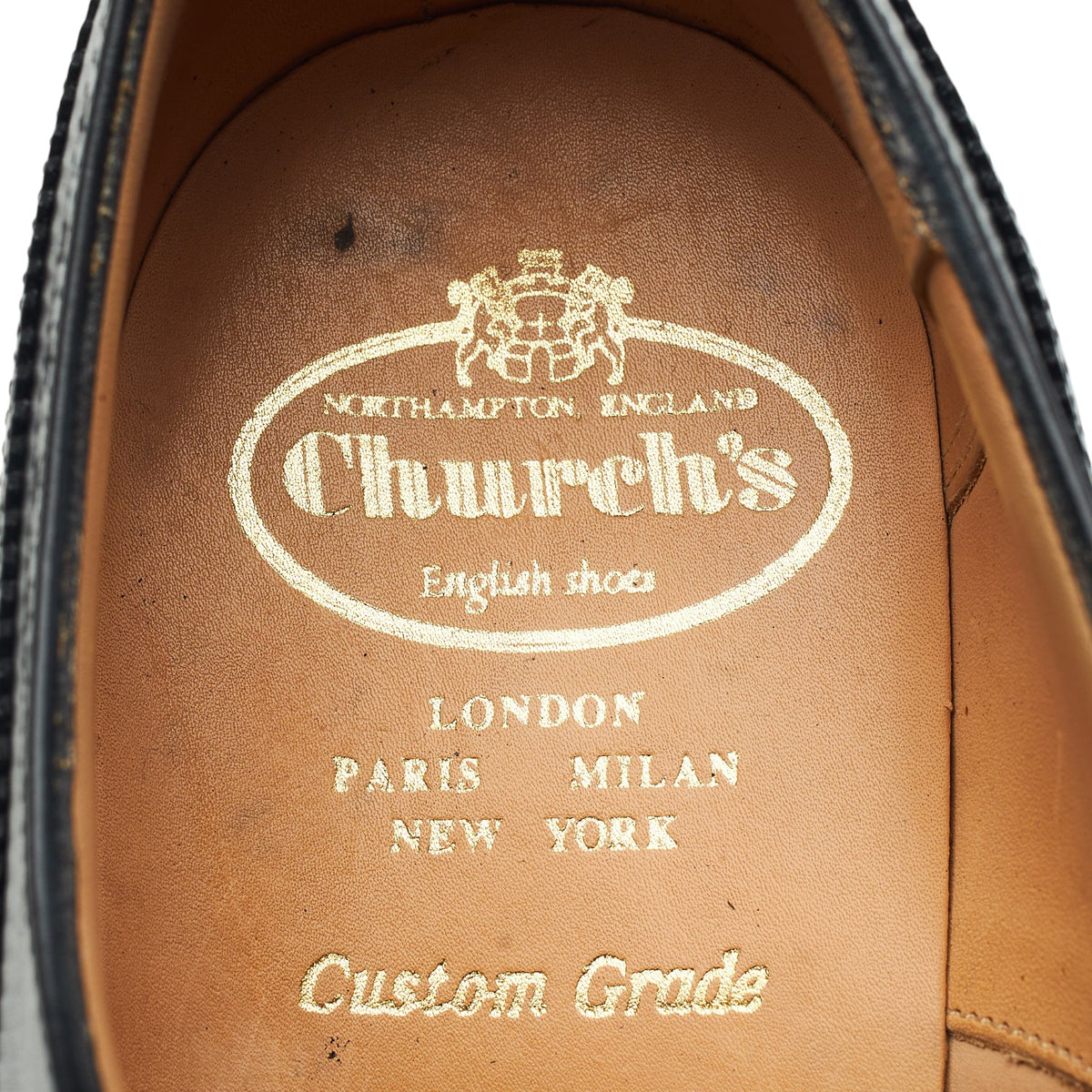 'Diplomat' Black Leather Oxford Brogues UK 8 F