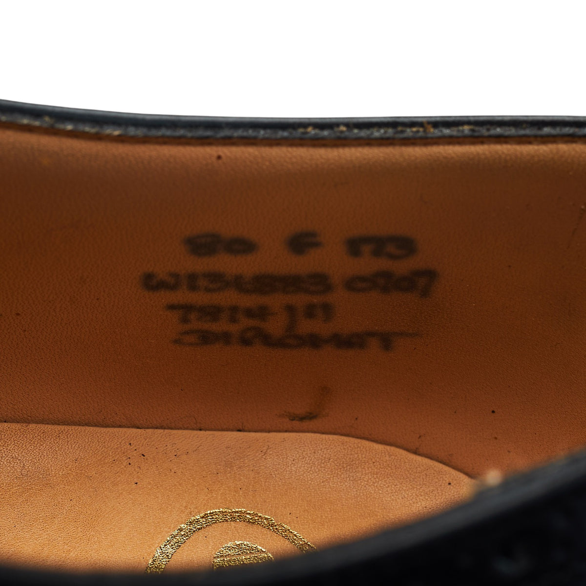 'Diplomat' Black Leather Oxford Brogues UK 8 F