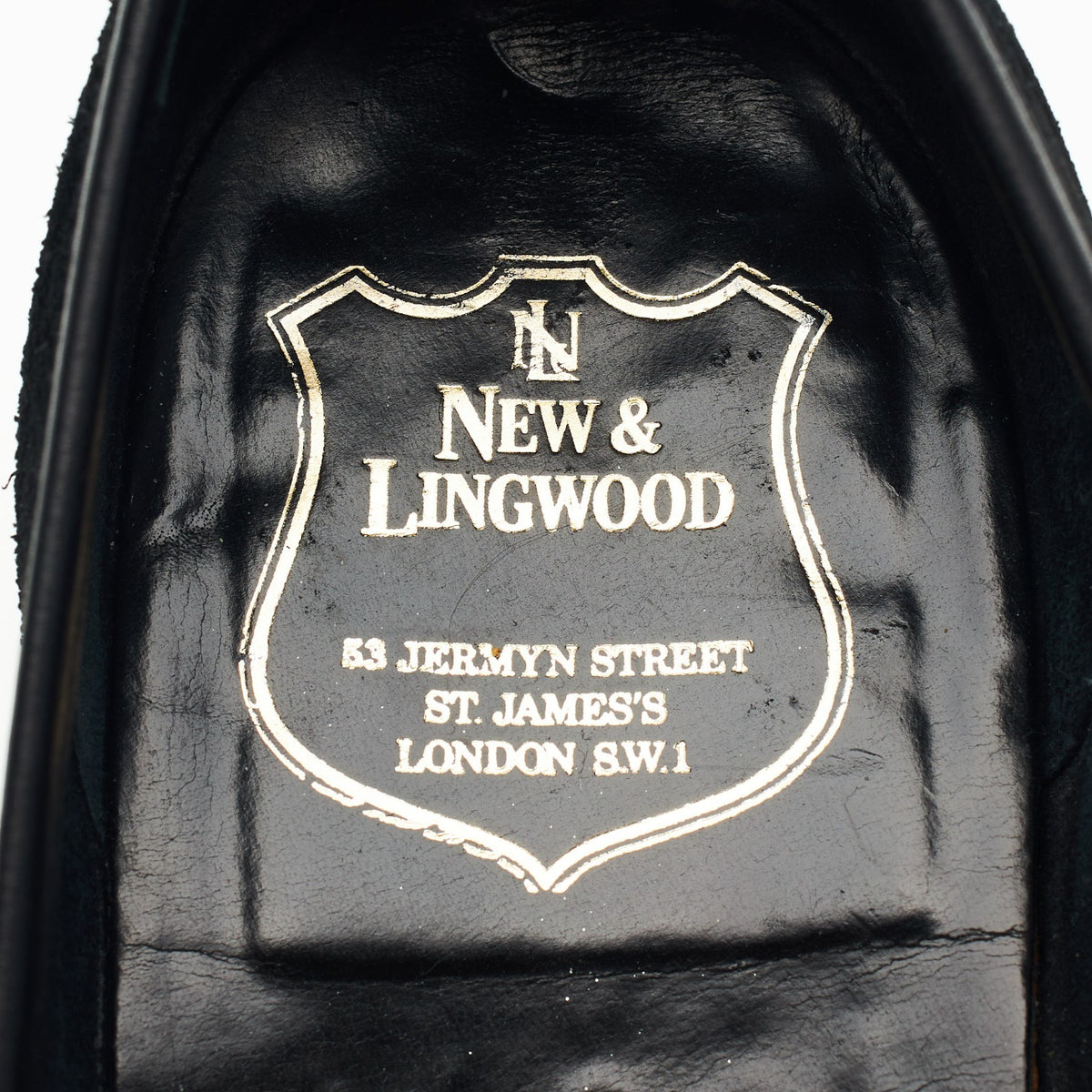 New & Lingwood 'Eton' Black Suede Slip On Loafers UK 10 E