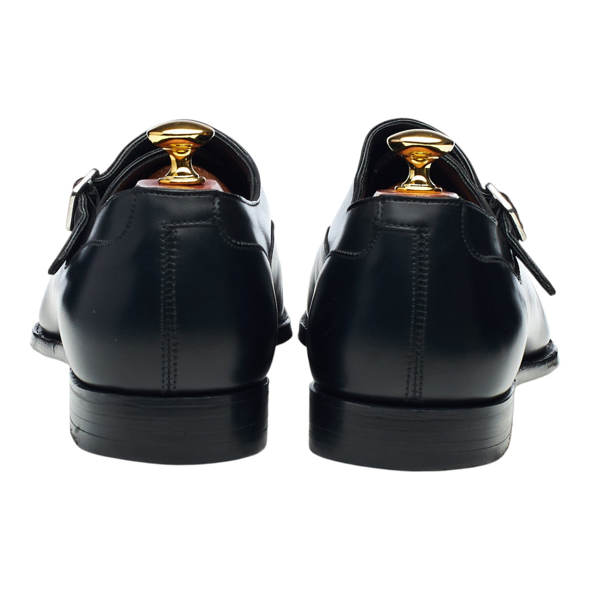 'Winston' Black Leather Monk Strap UK 9 E