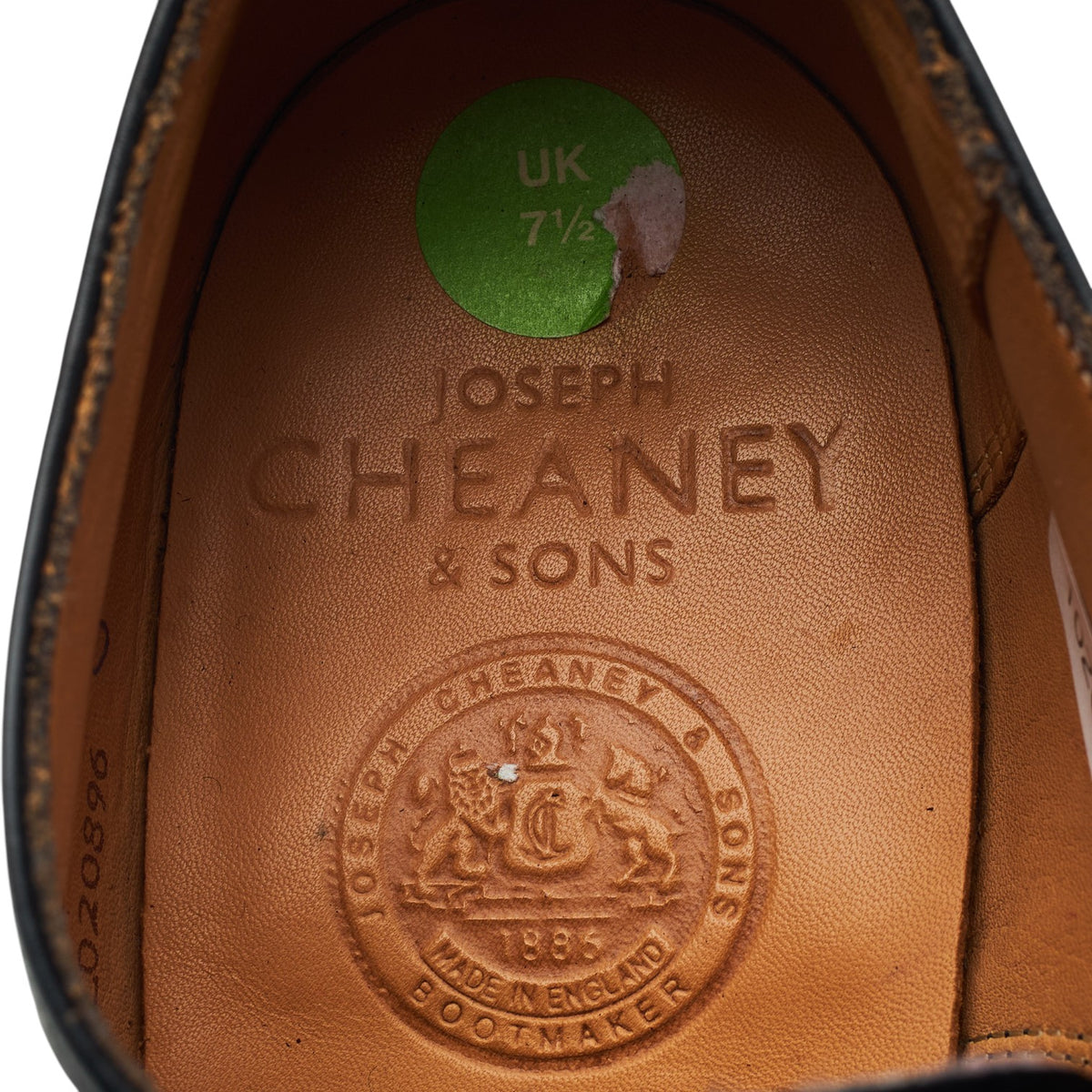 'Lime' Black Leather Oxford UK 7.5 F