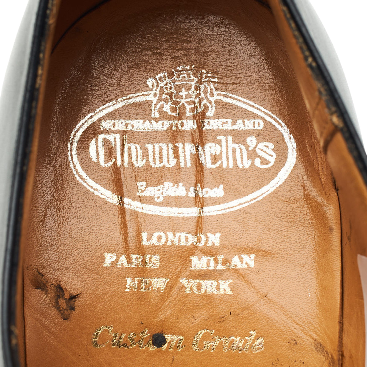'Consul' Black Leather Oxford UK 7.5 F
