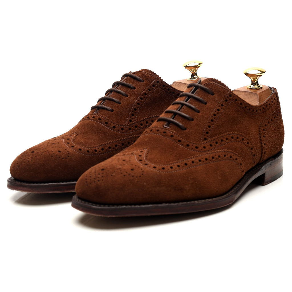 1880 'Buckingham' Brown Suede Oxford UK 6 F - Abbot's Shoes