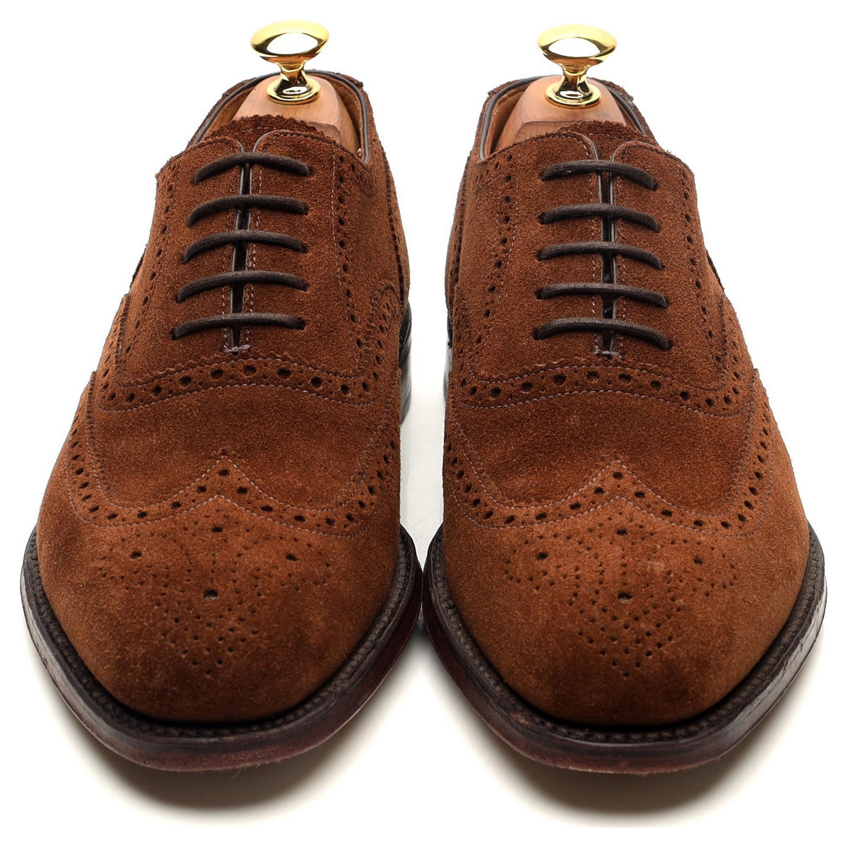 1880 'Buckingham' Brown Suede Oxford UK 6 F - Abbot's Shoes