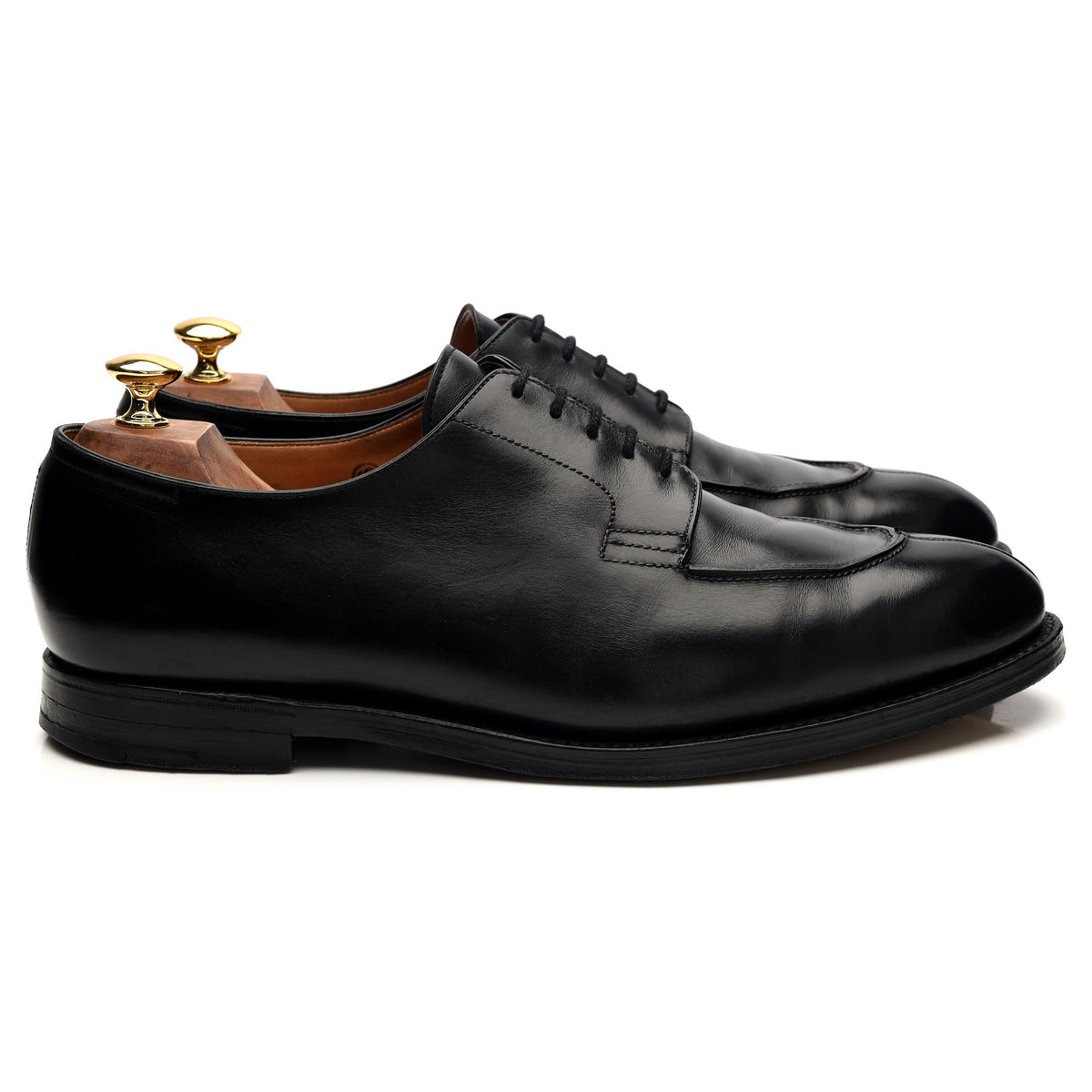 &#39;Norway&#39; Black Leather Split Toe Derby UK 11 E