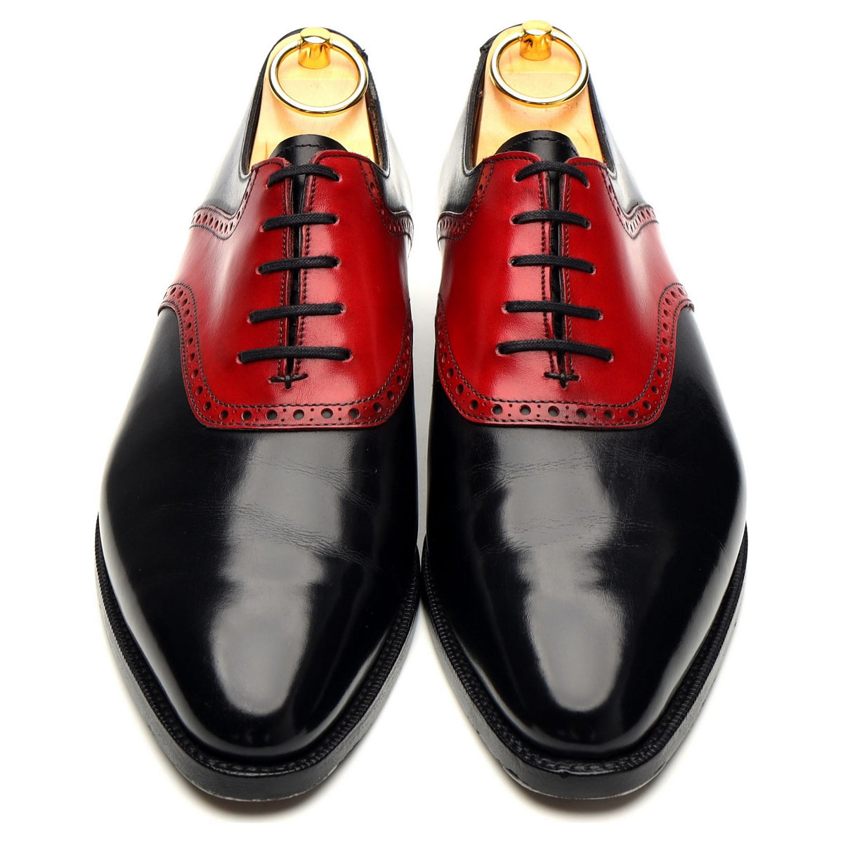 &#39;Stefano Redux&#39; Black &amp; Red Leather Oxford UK 7.5 E