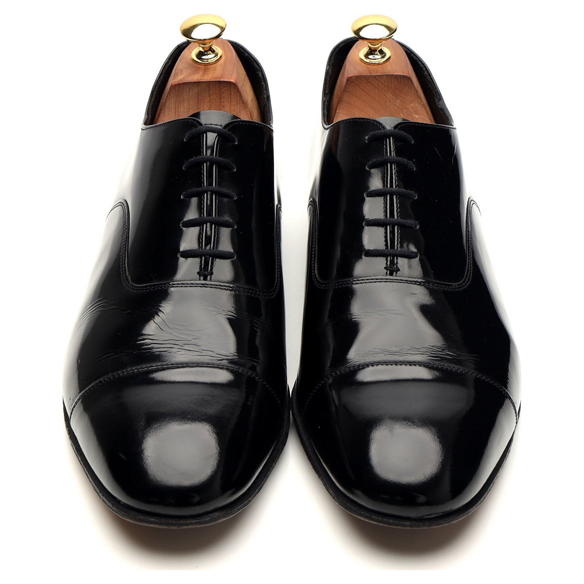 &#39;Alexander&#39; Black Patent Leather Oxford UK 10.5 F