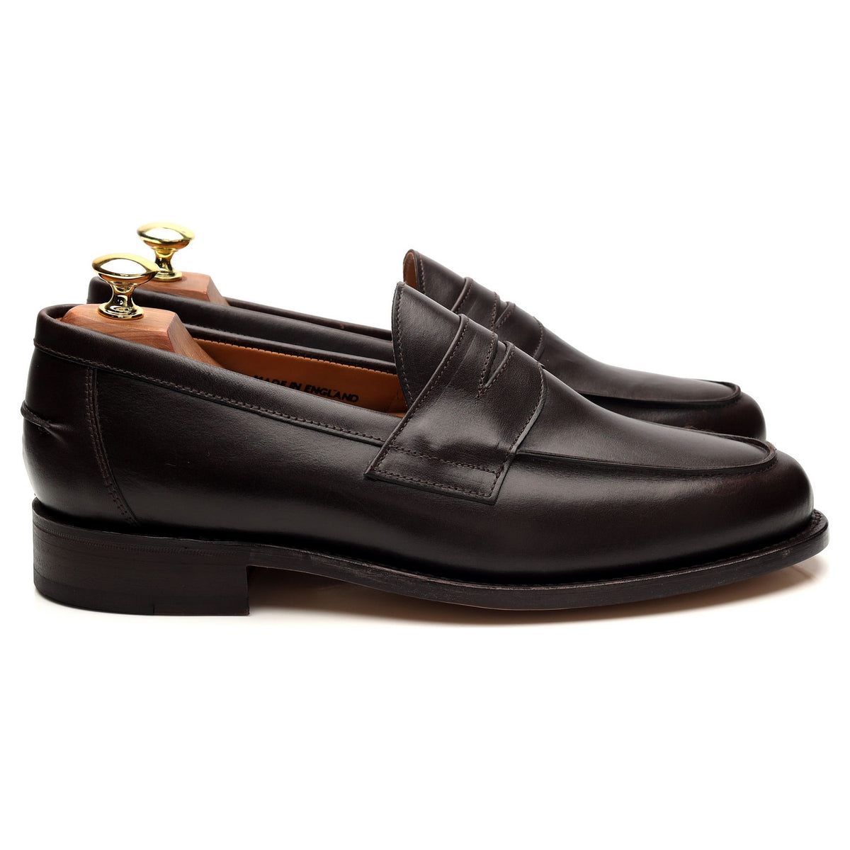 &#39;Madrid&#39; Dark Brown Leather Loafer UK 8.5