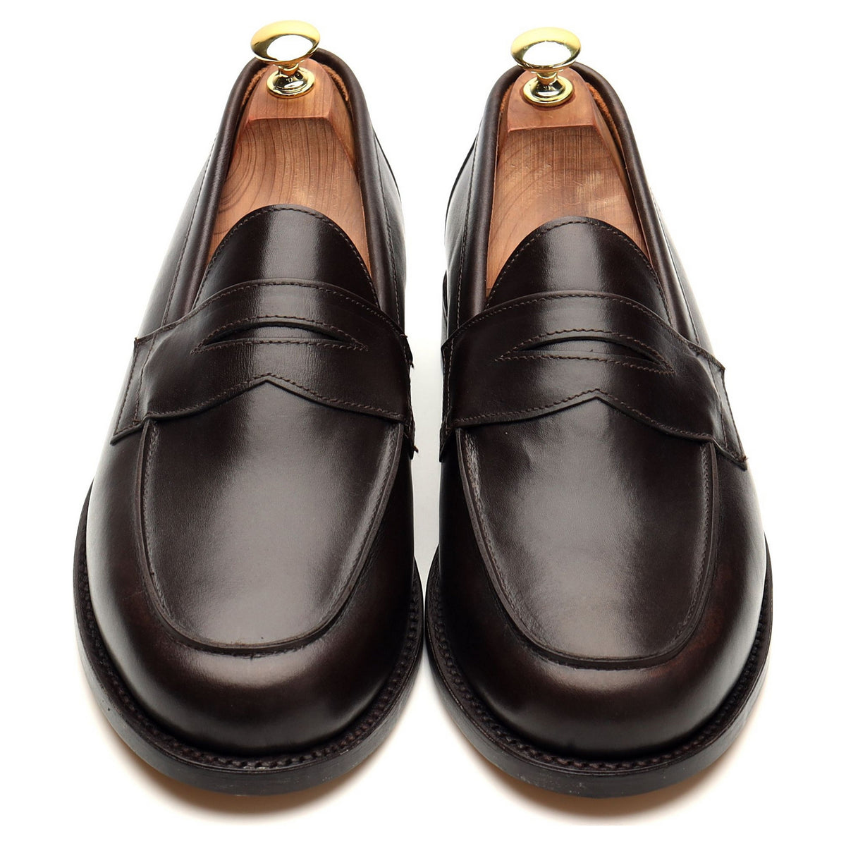 &#39;Madrid&#39; Dark Brown Leather Loafer UK 8.5