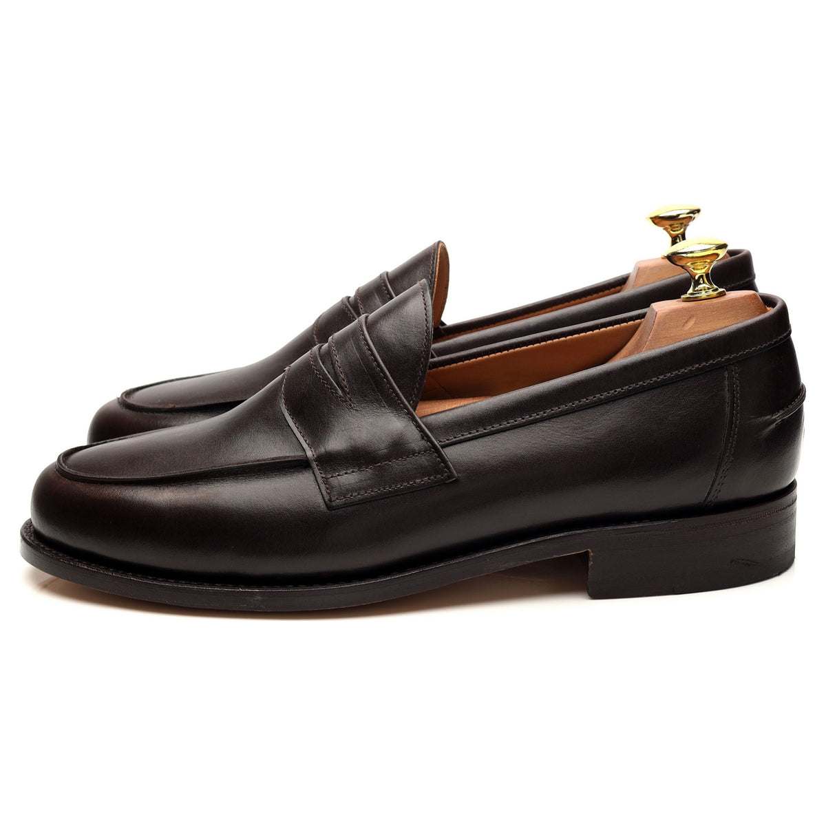 &#39;Madrid&#39; Dark Brown Leather Loafer UK 8.5