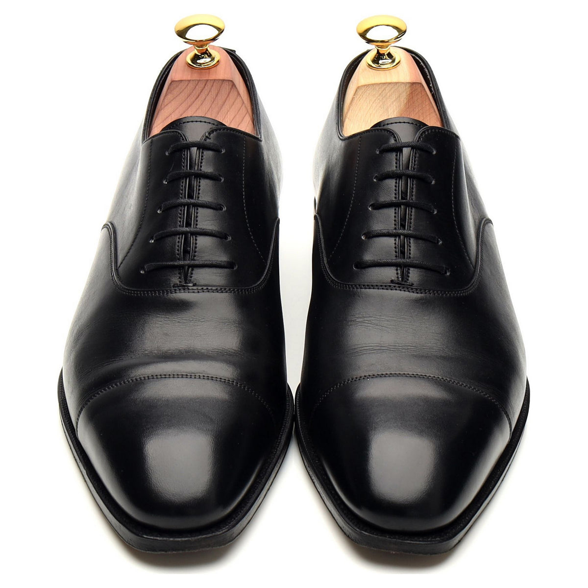 &#39;80386&#39; Black Leather Oxford UK 7.5