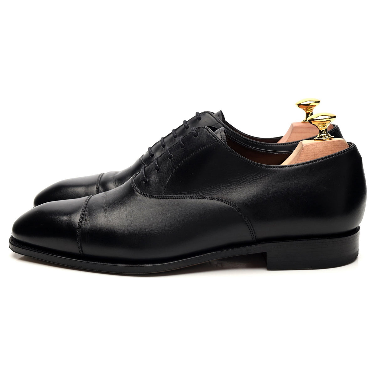 &#39;80386&#39; Black Leather Oxford UK 7.5