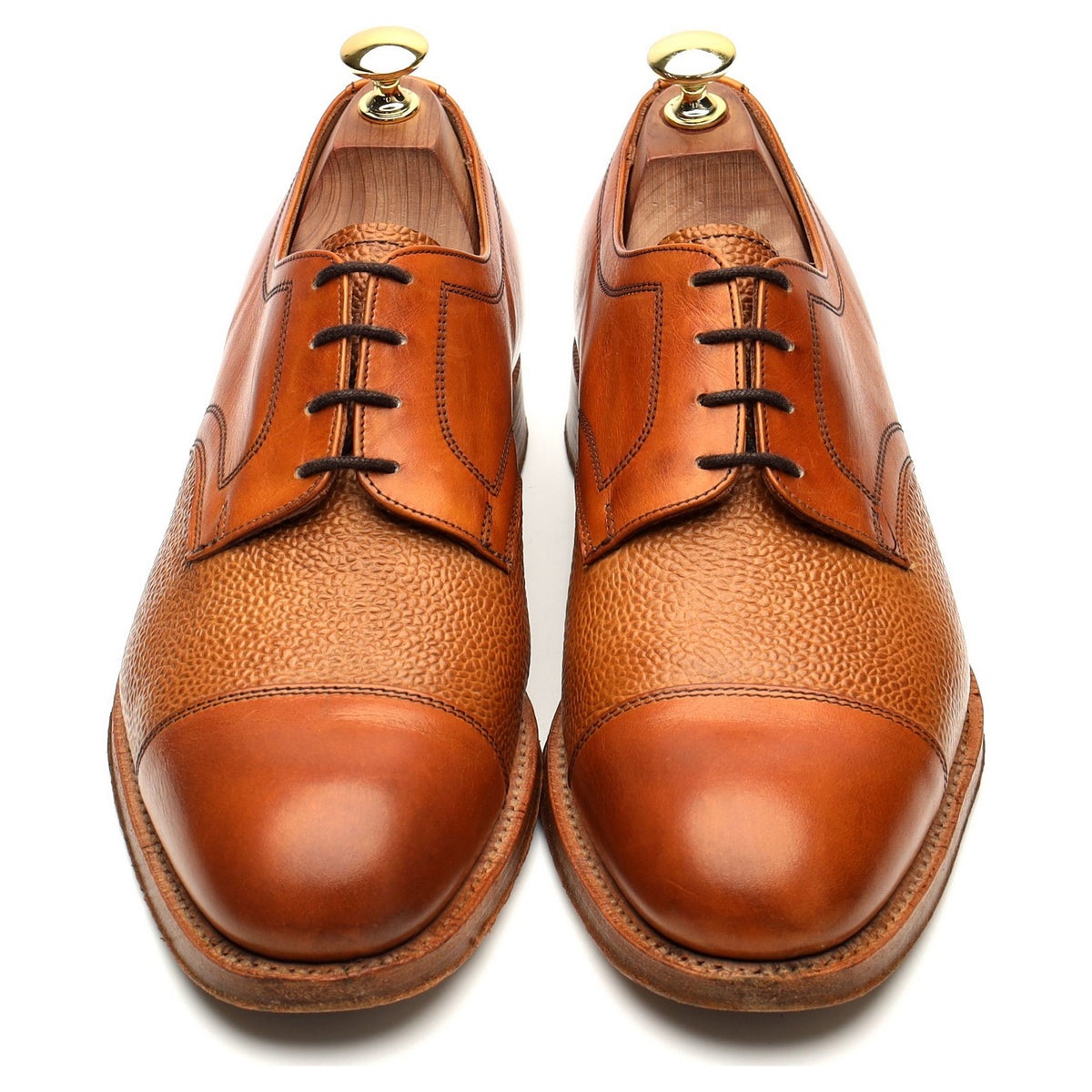 Herring &#39;Holcombe&#39; Tan Brown Leather Derby UK 8 F