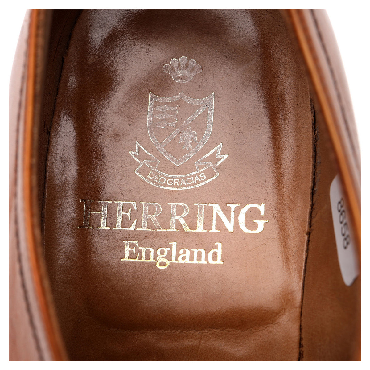 Herring &#39;Holcombe&#39; Tan Brown Leather Derby UK 8 F