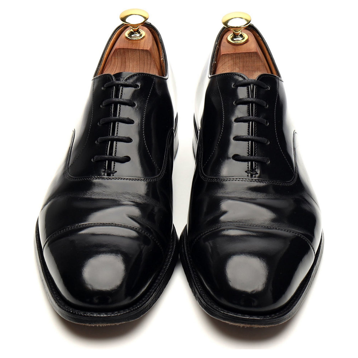 &#39;Consul&#39; Black Leather Oxford UK 8 F