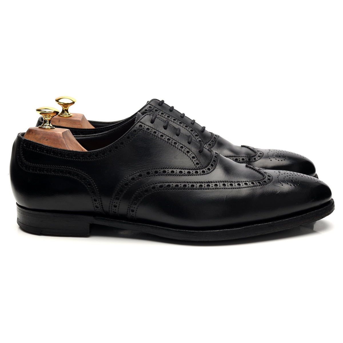 &#39;Clifford&#39; Black Leather Oxford Brogue UK 10 E