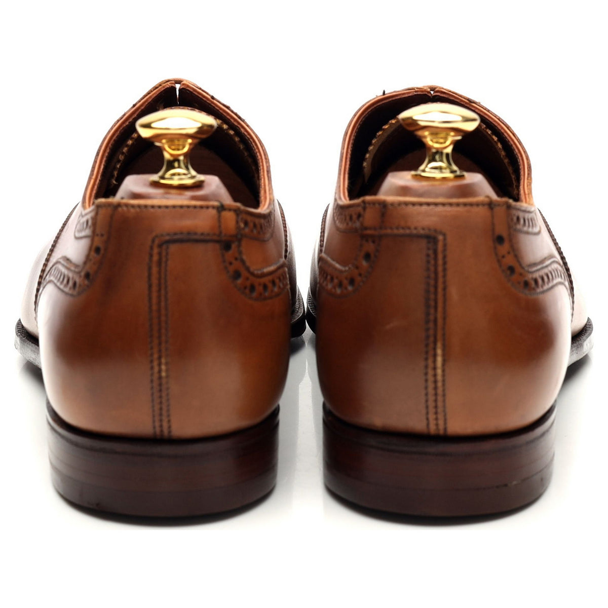 &#39;Barrington 2&#39; Tan Brown Leather Oxford Brogue UK 9.5 E