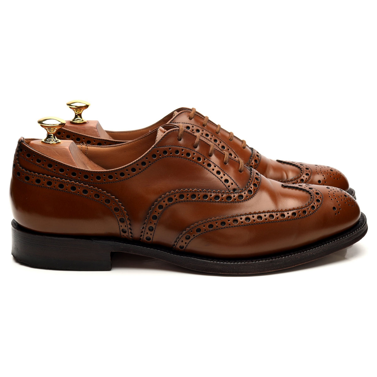 &#39;Burwood&#39; Brown Leather Oxford Brogue UK 9 G