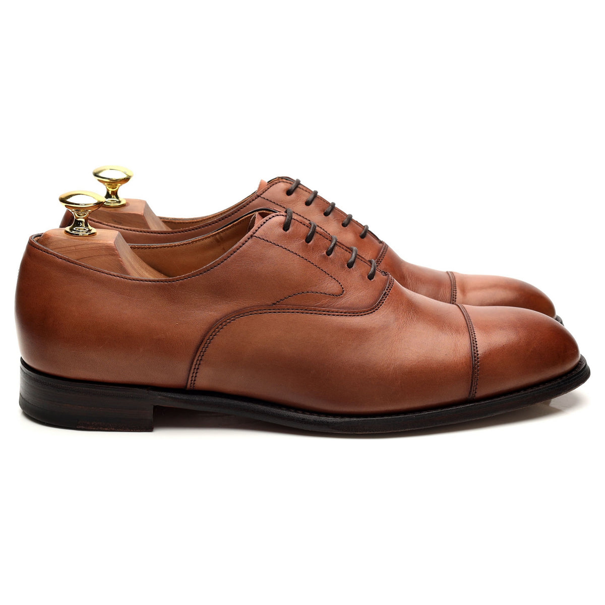 &#39;Alfred&#39; Tan Brown Leather Oxford UK 8 F