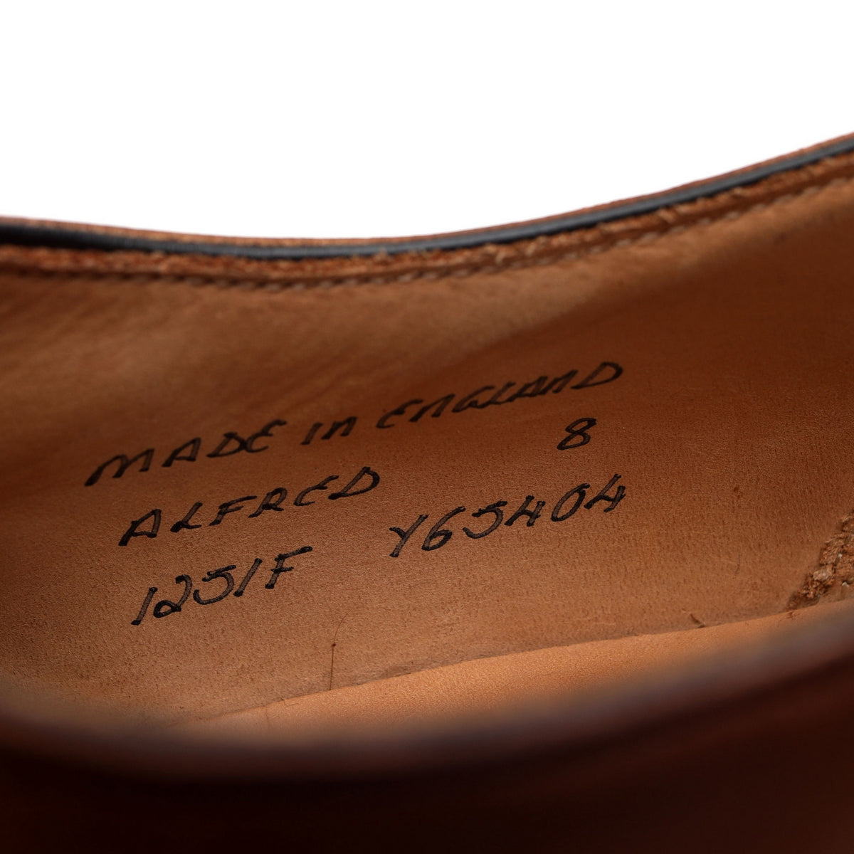 &#39;Alfred&#39; Tan Brown Leather Oxford UK 8 F