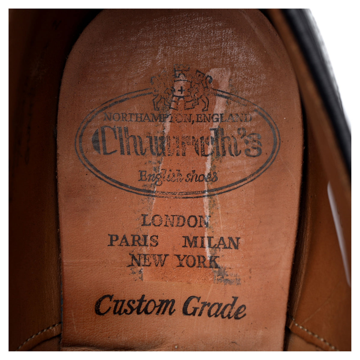 &#39;Gunthorpe&#39; Black Leather Oxford UK 6.5 G