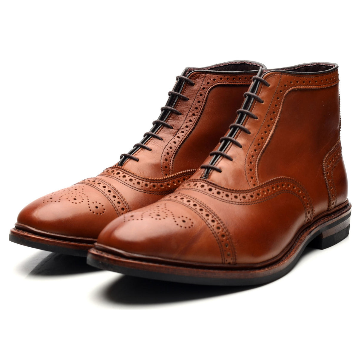 &#39;Hamilton&#39; Tan Brown Leather Boots UK 10 US 10.5 EEE
