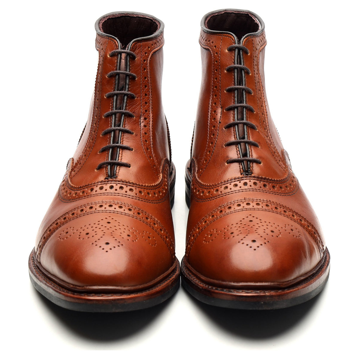 &#39;Hamilton&#39; Tan Brown Leather Boots UK 10 US 10.5 EEE