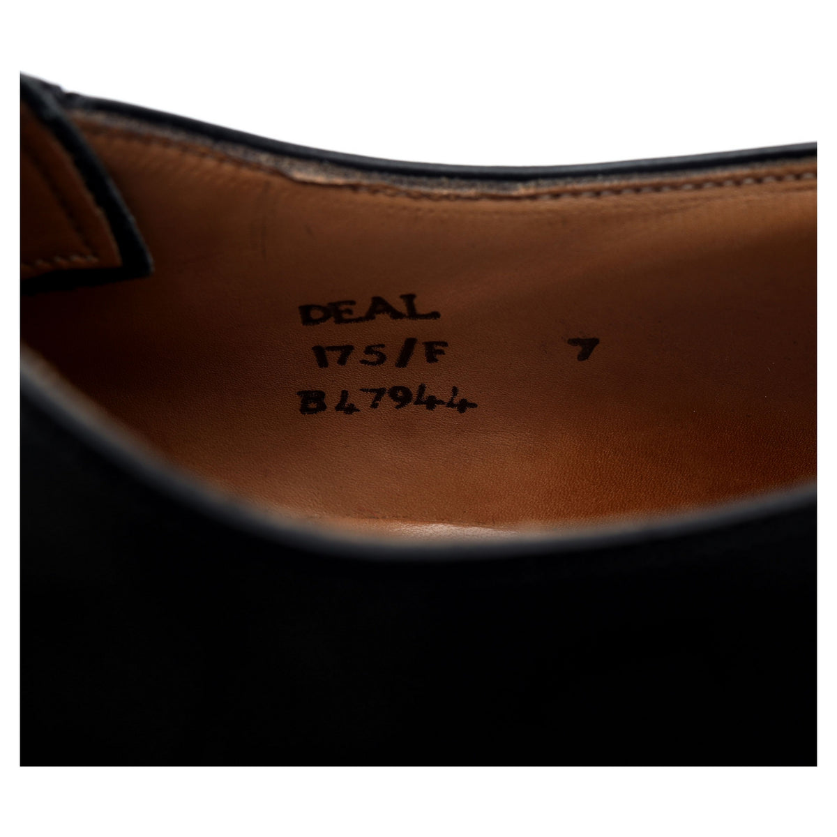 &#39;Deal&#39; Black Leather Derby UK 7 F