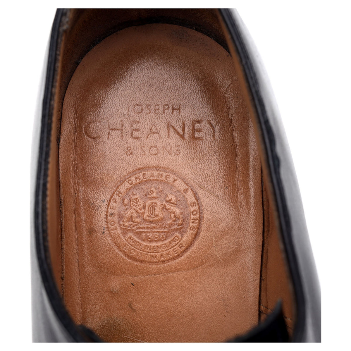 &#39;Berkeley II&#39; Navy Blue Leather Wholecut Oxford UK 11 F