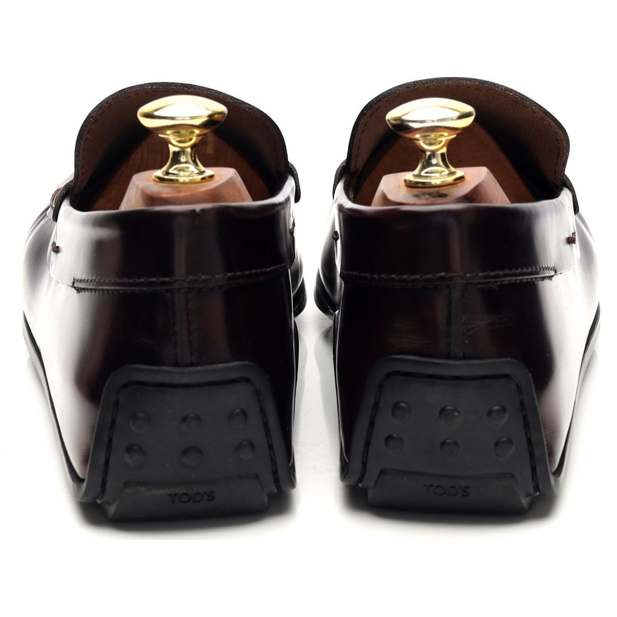&#39;Bucharest&#39; Burgundy Leather Driving Loafers UK 7