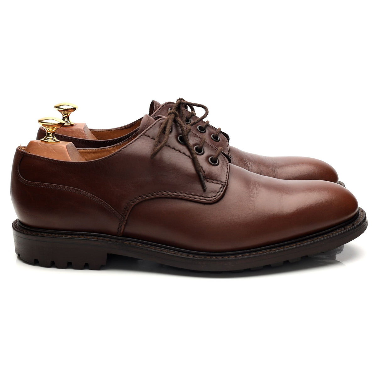 &#39;Epsom&#39; Brown Leather Derby UK 9.5 F