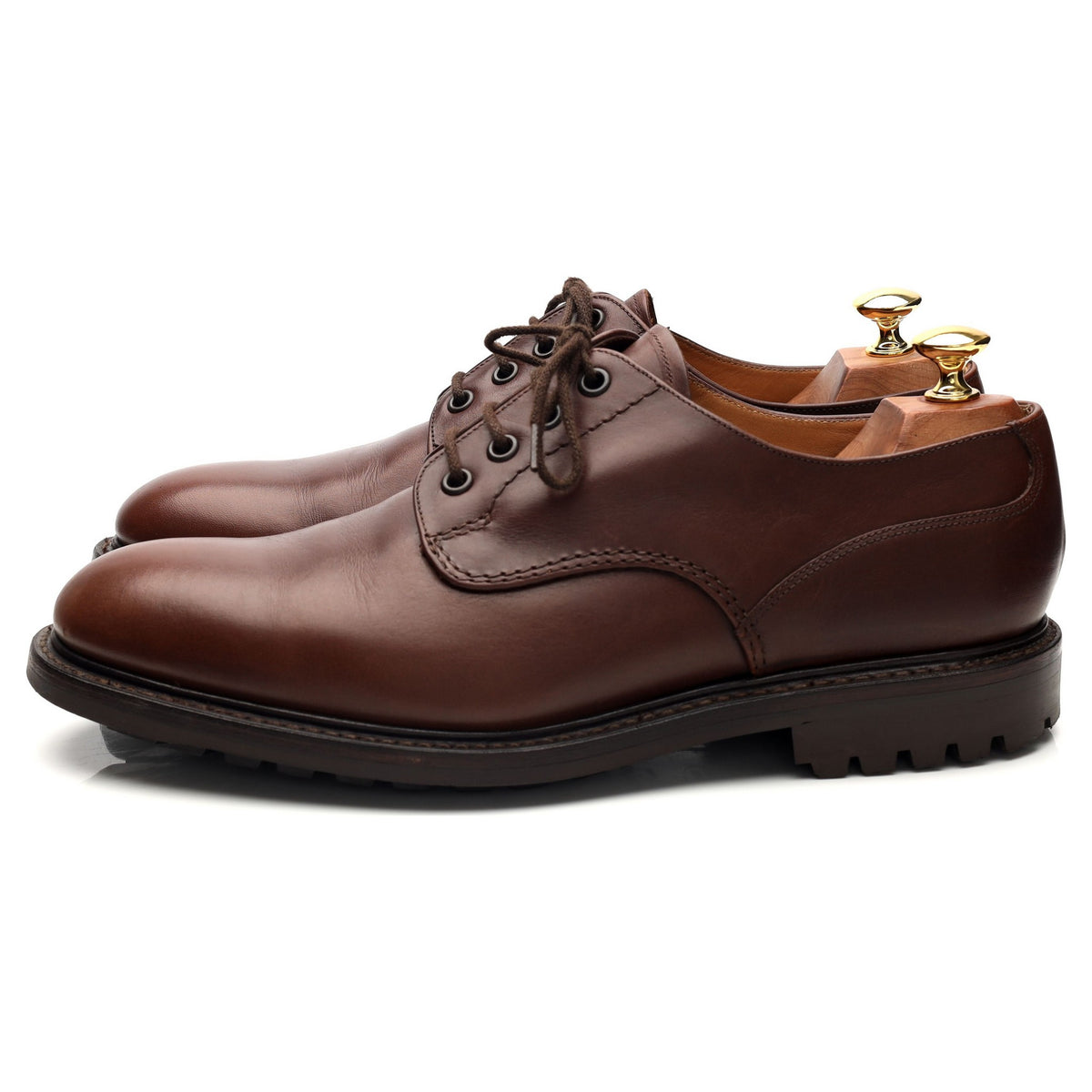 &#39;Epsom&#39; Brown Leather Derby UK 9.5 F