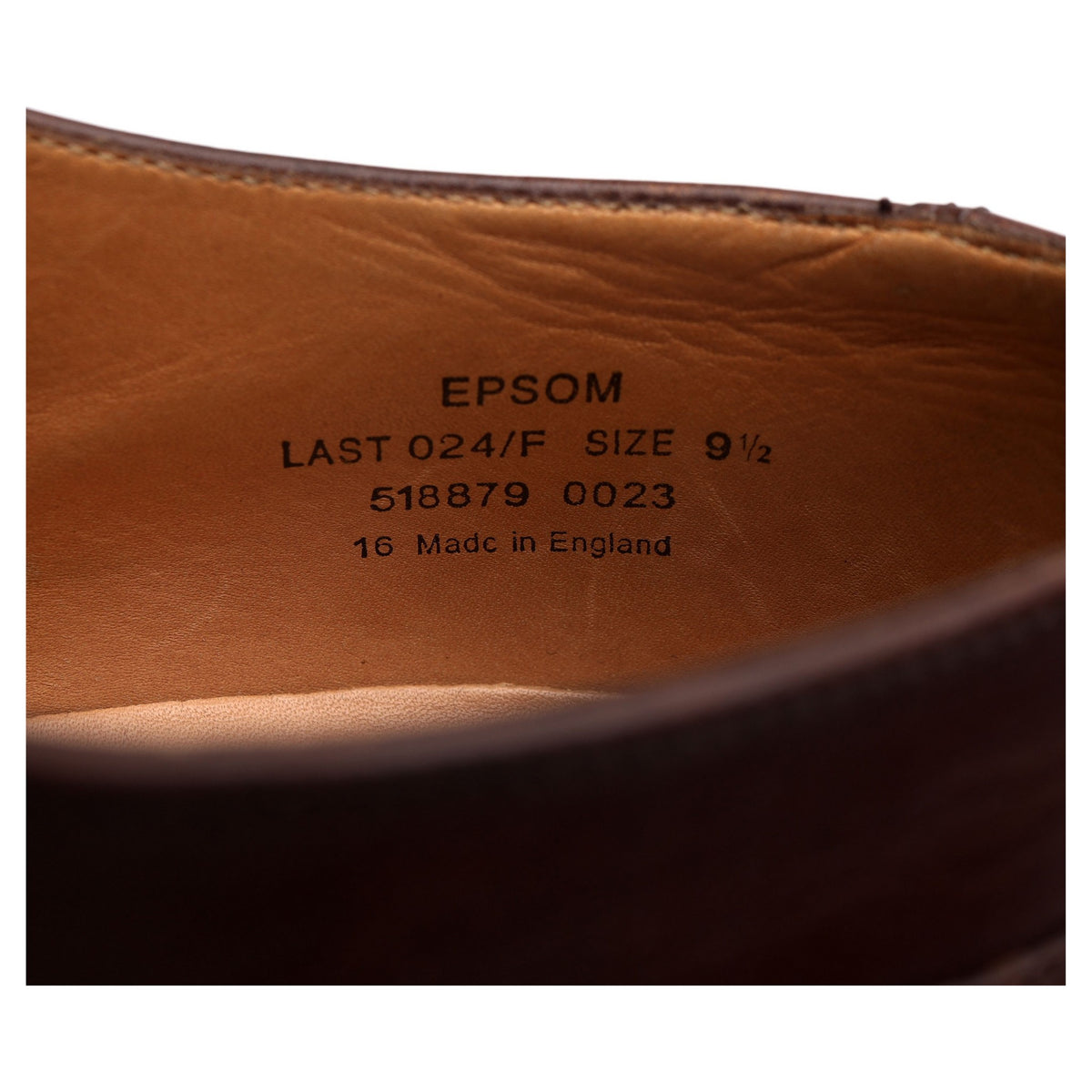 &#39;Epsom&#39; Brown Leather Derby UK 9.5 F