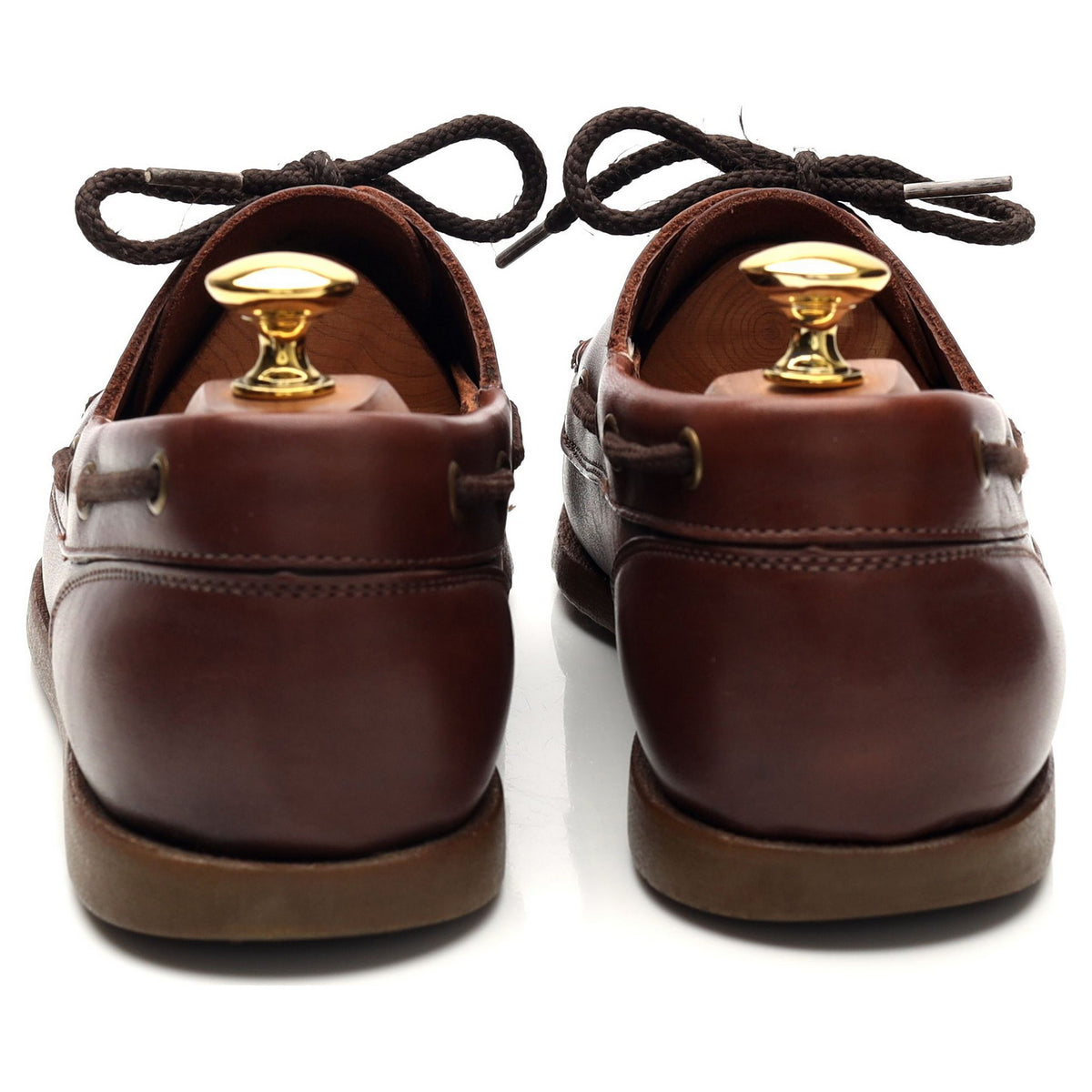 &#39;Ischia&#39; Brown Leather Boat Shoes UK 7