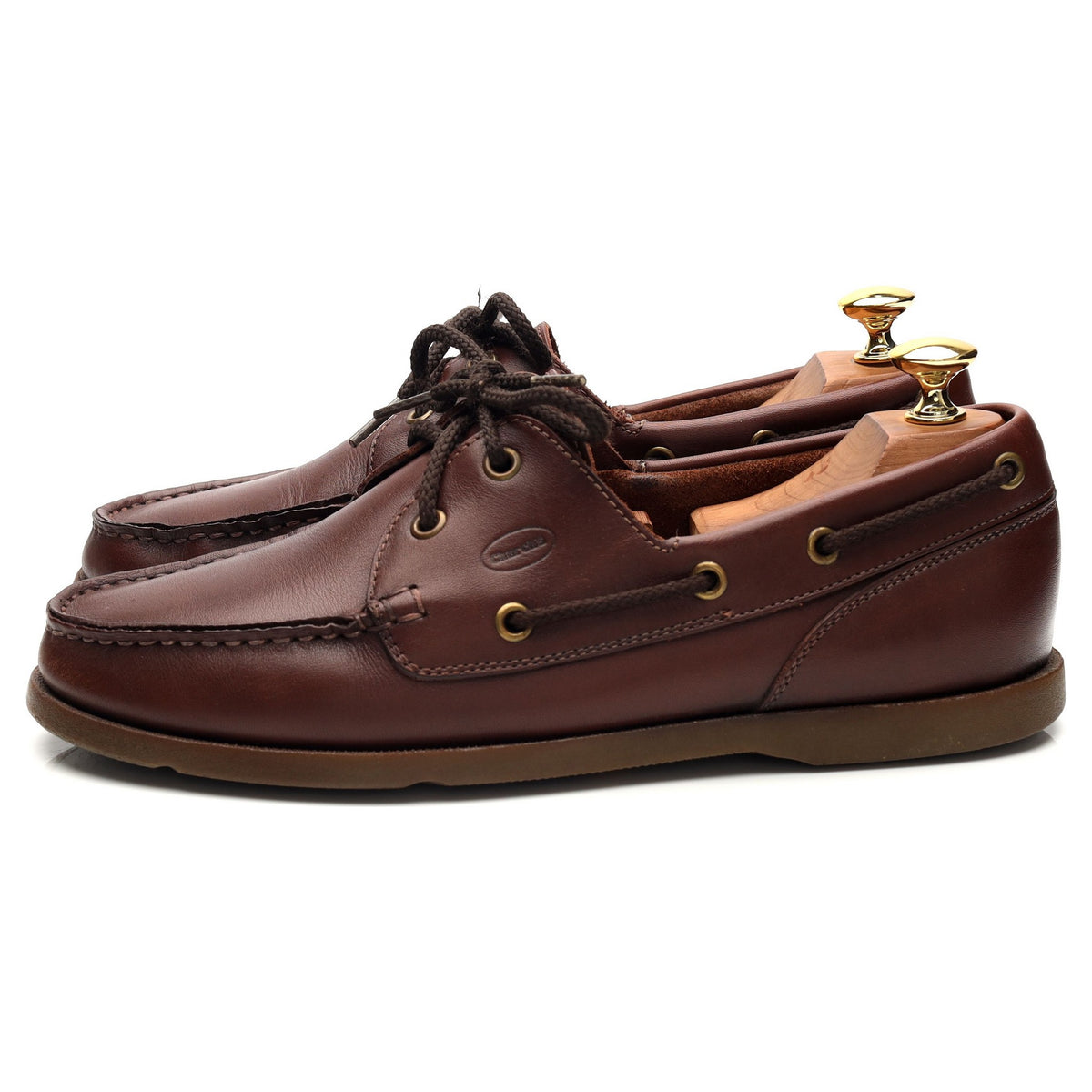 &#39;Ischia&#39; Brown Leather Boat Shoes UK 7