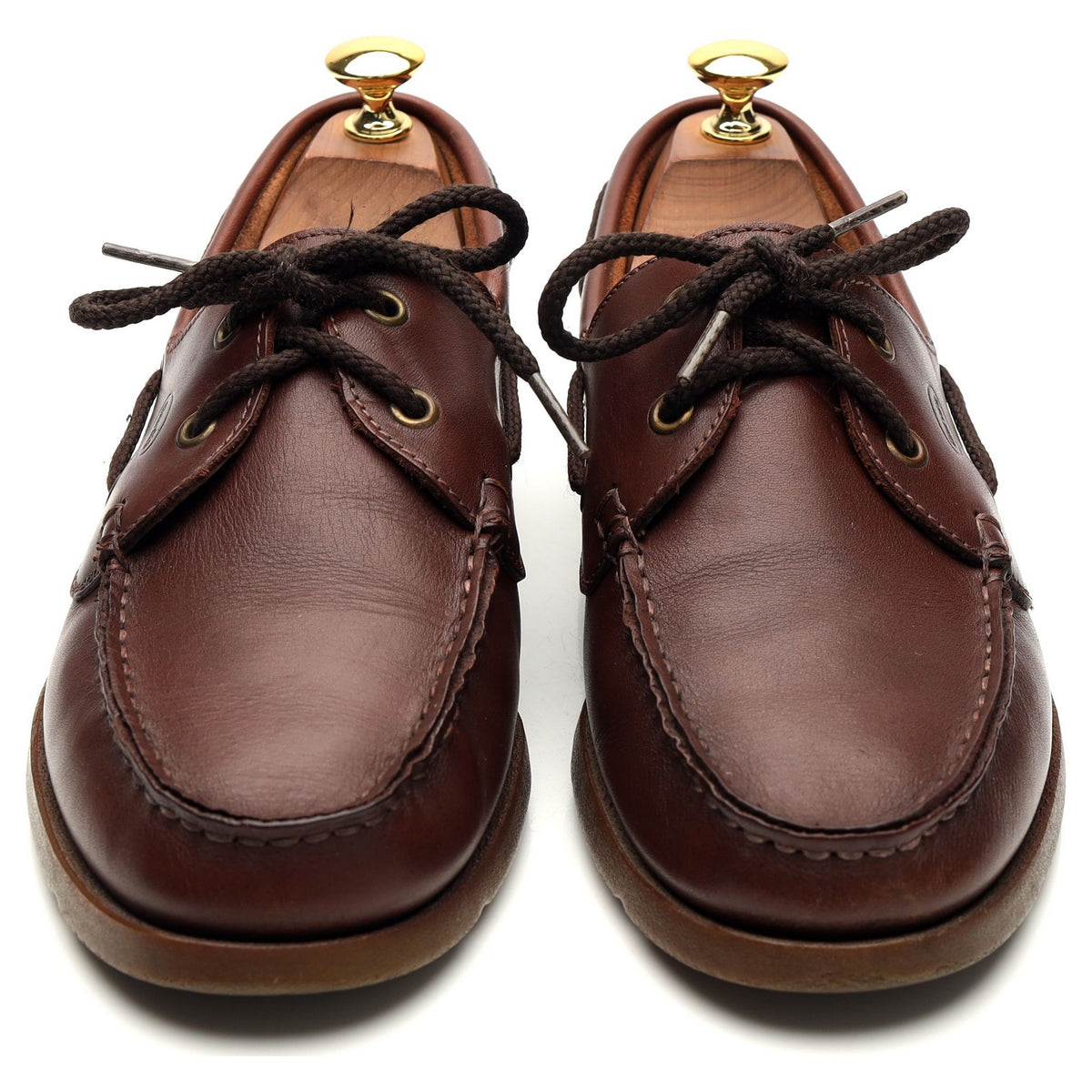 &#39;Ischia&#39; Brown Leather Boat Shoes UK 7
