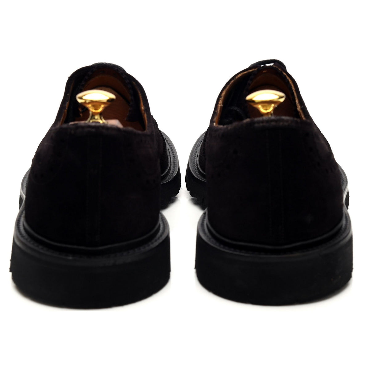 Black Suede Derby Brogues UK 12