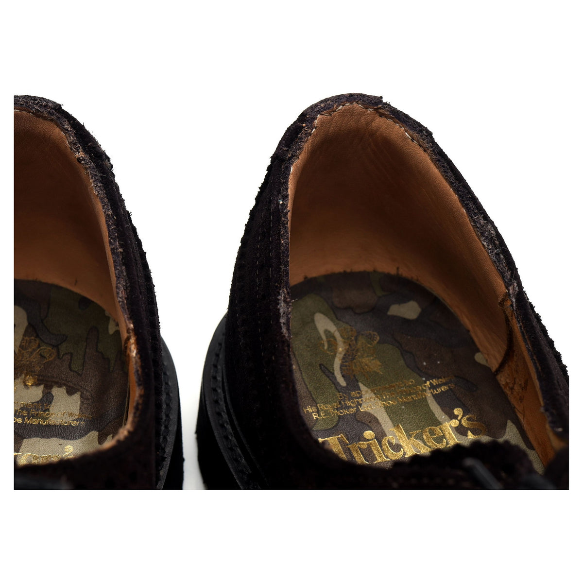 Black Suede Derby Brogues UK 12