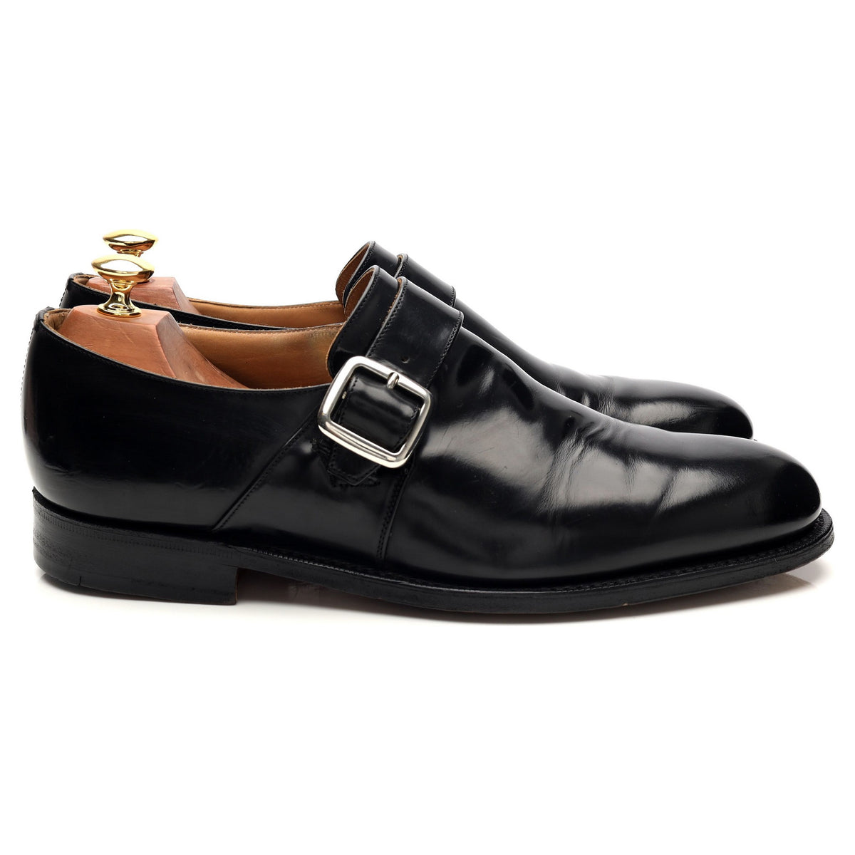 &#39;Westbury&#39; Black Leather Monk Strap UK 9 F