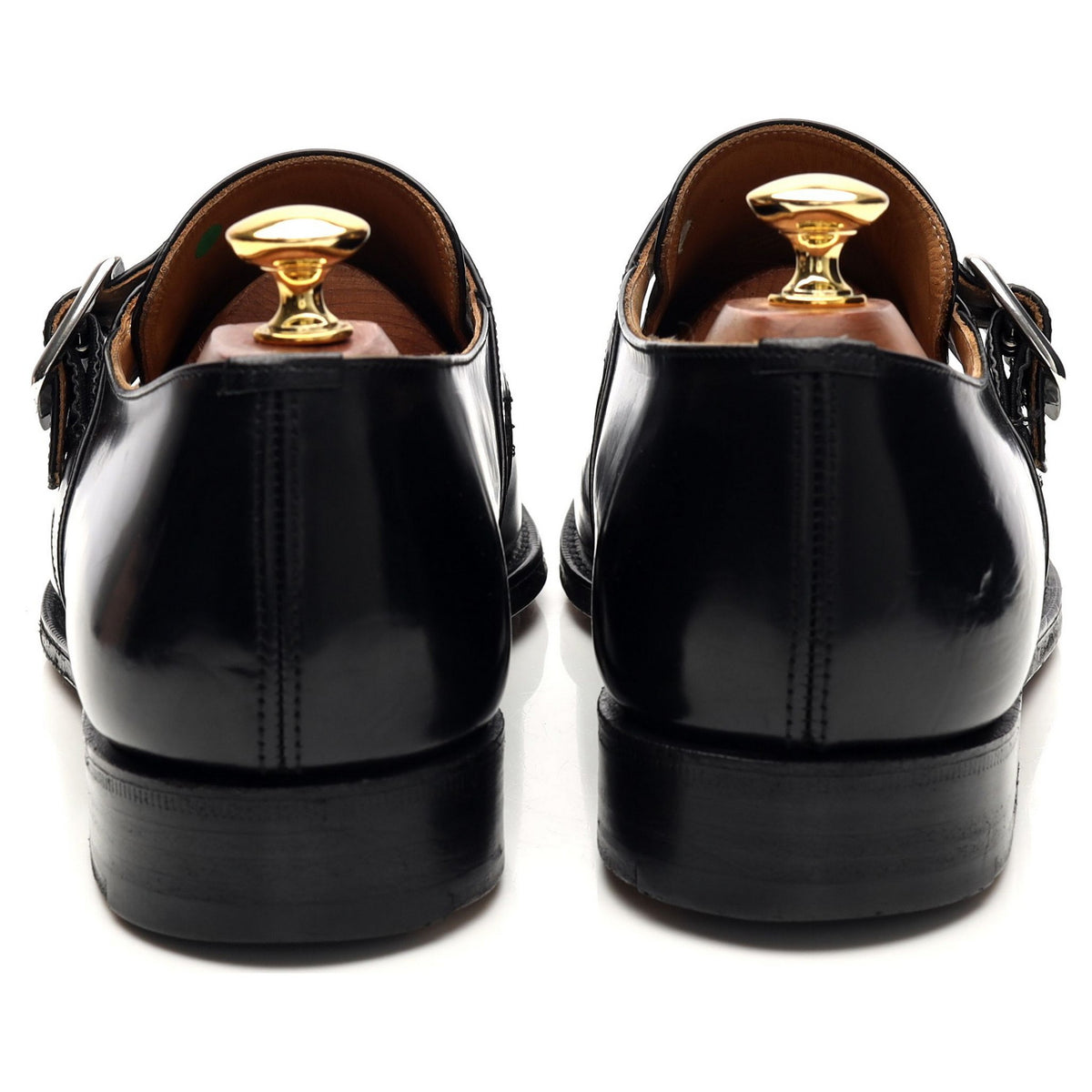 &#39;Westbury&#39; Black Leather Monk Strap UK 9 F